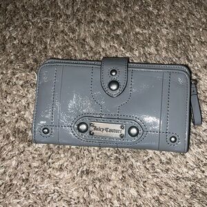 Juicy Couture Gray Patent Leather Wallet
